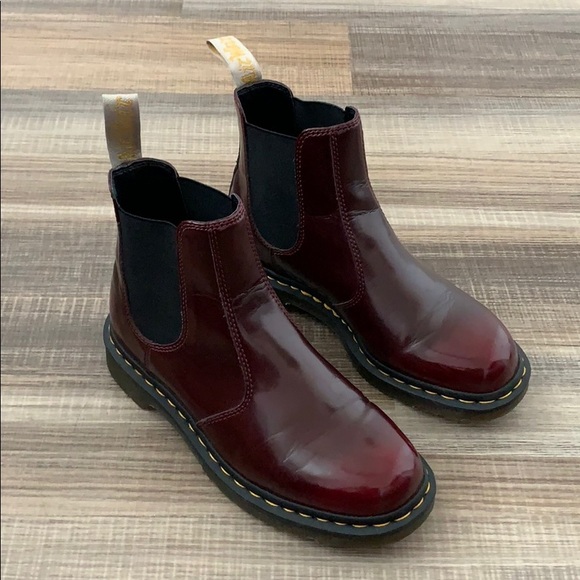 dr martens vegan red